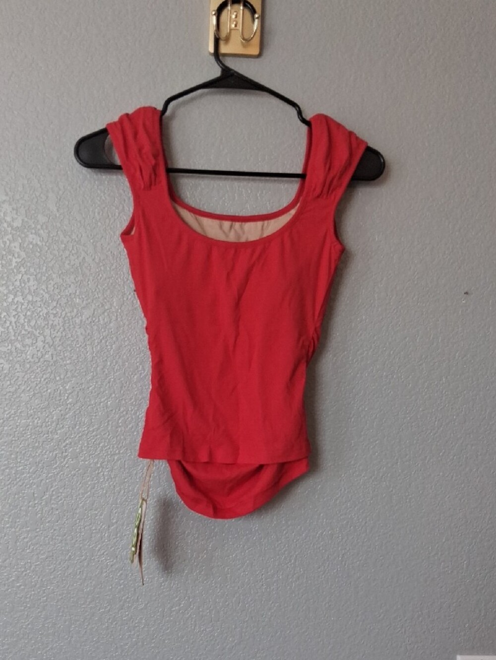 Classic Scoop Neck Red Women's Tank Top - Picture 3 of 5
